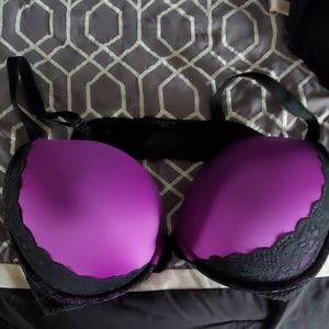 Purple Pushup Plunge Bra